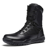 Bottes tactiques montantes pour hommes, direct usine, décontractées, pour l'extérieur, la randonnée dans le désert, respirantes, semelle extérieure en caoutchouc, à lacets