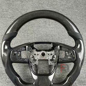 พวงมาลัยคาร์บอนไฟเบอร์เข้ากันได้กับ11TH <span class=keywords><strong>Honda</strong></span> Civic FD x FC Si FK7ประเภท R G8 FL5 Fn2 FE LX 2018 2021 2025 2015 2016 - Product Image 5