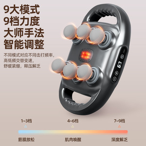 Massage Gun Six Head High Frequency Vibration Muscle Relaxation With <b>Heat</b> Whole Body Massage <b>USB</b> Rechargeable - Product Image 5