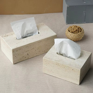 STONEKOCC Juego de <span class=keywords><strong>Baño</strong></span> de Travertino Moderno y Ecológico de Ocho Piezas Personalizado para Decoración y Almacenamiento en Baños Domésticos, en Stock - Product Image 4