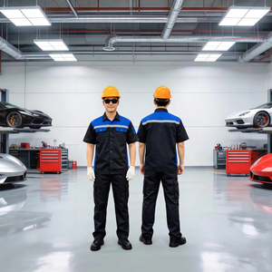 Wholesale Workwear <b>Uniform</b> Set Short Sleeve Durable Breathable Polyester Cotton Safety <b>Construction</b> Industrial Worker <b>Uniform</b> - Product Image 1