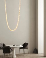 Lustre en grappe de boules d'albâtre, luminaires suspendus pour la décoration de villa, lampes en albâtre