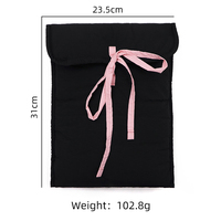 Sac pour ordinateur portable plat RR 11-13 pouces, adorable sac pour ordinateur portable moelleux et doux avec nœud papillon, sac pour ordinateur portable avec ruban doux, housse de protection pour ordinateur portable