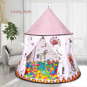 Có thể giặt có thể gập lại teepee Lều trẻ em lâu đài hình dạng trong Nhà lều nhựa Polyester Vải ngoài trời chơi lều cho trẻ em - Product Image 3