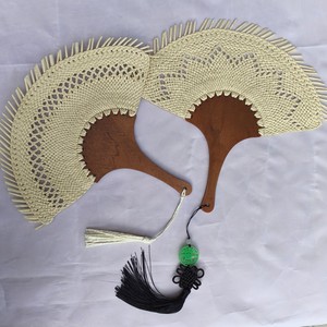 Kipas Tangan Anyaman Jerami Palem Buatan Tangan Abanico De Mano Suvenir Pernikahan Meksiko untuk Tamu, Hadiah Unik untuk Pengiring Pengantin - Product Image 2