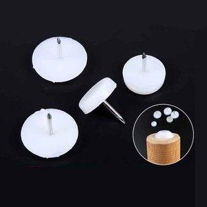 Ghế Chân Sàn Bảo Vệ Trắng Đồ Nội Thất Miếng Đệm Móng Tay Trên Đồ Nội Thất Chân 20Mm Nylon Sàn Bảo Vệ Miếng Đệm Cho <span class=keywords><strong>Sofa</strong></span> Bàn Bảng Chân - Product Image 2