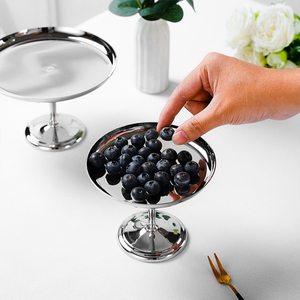 Moderno Soporte Metálico <span class=keywords><strong>para</strong></span> Exhibición de <span class=keywords><strong>Postres</strong></span> y Cupcakes, Bandeja de Acero Inoxidable 304 <span class=keywords><strong>para</strong></span> Servir Alimentos en el Hogar, Hotel, Restaurante, Té de la Tarde - Product Image 5
