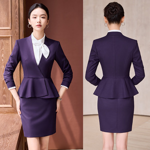 Professional Women's Suit Set Long Sleeve Polyester Workwear Fall 2025 Comfortable Uniforms For Office Hotel Beauty Salon - Product Image 1
