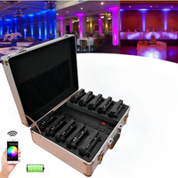 4x18W 6in1 Sans Fil Par Lumière Alimenté par Batterie LED Mini Par Uplights sans fil APP Télécommande Scène DJ Mariage Uplight