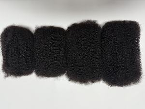 Trenzas torcidas de cabello humano a granel <span class=keywords><strong>Afro</strong></span> rizado corto negro natural para extensiones de rastas para mujer negra - Product Image 3
