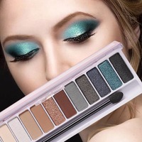 Palette de fards à paupières en poudre mate, scintillante et chatoyante, rose, pour la vente en gros, cosmétiques à marque privée