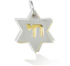 Breloques en acier inoxydable, Mini Logo creux Hamsa <span class=keywords><strong>main</strong></span> Chai signe en étoile or argent <span class=keywords><strong>pendentif</strong></span> étoiles suédoises battantes - Product Image 2