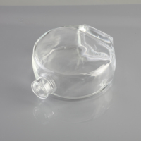 Recyclable 500ml Boule Forme Col Court Verre Spiritueux Liqueur Bouteille Paquet Vin Boisson Vodka Gin Brandy Bouteille