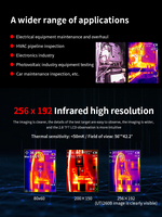 A-BF et UNI-T UTI260B HD 256X192 Pixels Caméra d'imagerie thermique industrielle Circuit d'imagerie de température Entretien électrique
