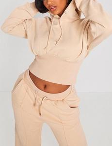 Set di <span class=keywords><strong>Jogger</strong></span> <span class=keywords><strong>donna</strong></span> con logo personalizzato 2 pezzi Set di pantaloni sportivi da ginnastica Unisex tuta con cappuccio <span class=keywords><strong>Oversize</strong></span> - Product Image 6