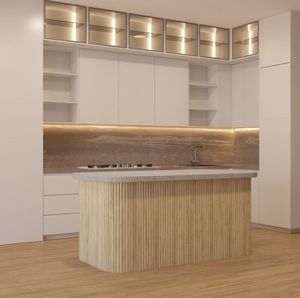 Fournisseur direct du fabricant, panneau de revêtement mural en tambour pour coin, courbe, comptoir d'îlot, placage de meubles - Product Image 5