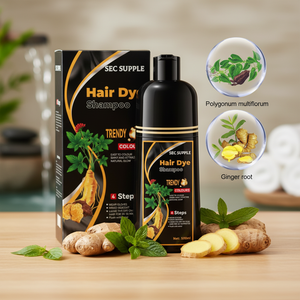 Secsupple Crème Colorante pour Cheveux 3 en 1 <span class=keywords><strong>100</strong></span>% <span class=keywords><strong>Naturelle</strong></span> à Base de Plantes Noir Brun Foncé Ginseng Permanente Sans Ammoniaque Shampooing Colorant pour Cheveux - Product Image 1