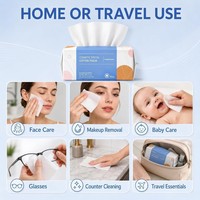 Serviettes jetables pour le visage 100% coton, lingettes nettoyantes pour le visage, douces et rétractables, pour les soins de la peau