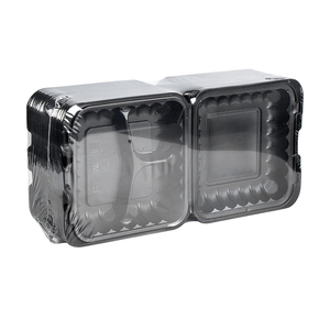 Contenedores Desechables Tipo Concha de Almeja de 8x8 Pulgadas con 3 Compartimentos, Impresión UV Personalizada - Product Image 2