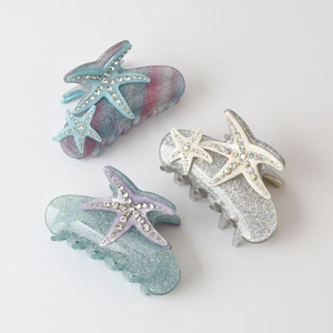 Pinza de Pelo Creativa con Diseño de Estrella de Mar Azul, Pinzas de Pelo de Moda para Niñas, Venta al por Mayor de Accesorios para el Cabello - Product Image 4