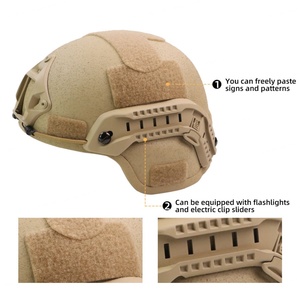 Nouveau casque en fibre de verre personnalisé Mich pour l'entraînement en plein air, casques tactiques légers en FRP pour la conduite, couleur kaki - Product Image 2