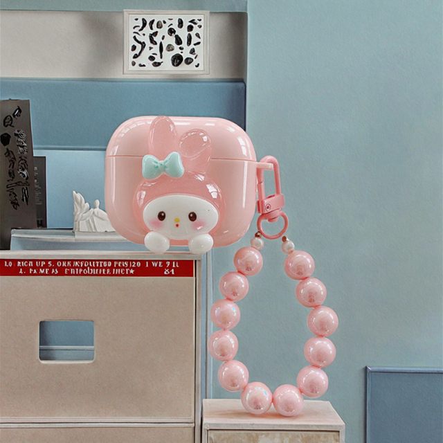 Cute Cartoon TPU Eco-Friendly Shockproof Headphone Case for 12/3 Generation Bead Bracelet Rabbit Frog Puppy Earbuds