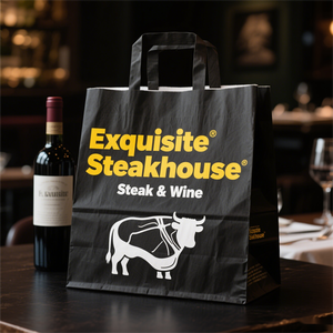 Sac en papier à emporter avec petite impression numérique Sac <span class=keywords><strong>kraft</strong></span> pour sacs d'emballage personnalisés - Product Image 6