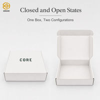 Boîte cadeau en papier rigide blanc, boîte d'expédition personnalisée imprimée, emballage en carton pliable pour l'expédition au détail