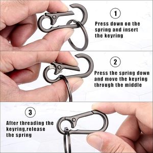 Premium Zinc Alloy Metal Keychain Keyring Clip Holder Organizer for High End Car <b>Keys</b> Luxury Travel Accessories Fast Ship RTS - Product Image 3