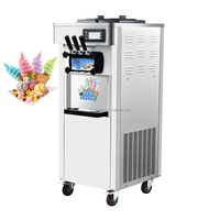 Grote Capaciteit Commerciële Ijs Machine Volautomatisch Fruit 3 Smaken Staande Nieuwe Softijs Machine Voor Restaurants