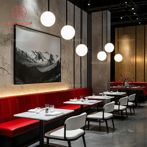 Juego <span class=keywords><strong>de</strong></span> Muebles Comerciales Modernos <span class=keywords><strong>de</strong></span> Lujo con Asiento <span class=keywords><strong>de</strong></span> Terciopelo Rojo y Blanco, Sofá, <span class=keywords><strong>Silla</strong></span> y <span class=keywords><strong>Mesa</strong></span> <span class=keywords><strong>de</strong></span> Mármol Blanco <span class=keywords><strong>para</strong></span> Restaurante, Hotel, Cafetería - Product Image 2