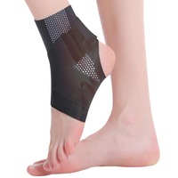 Attelle de cheville de sport avec logo OEM Protecteur de cheville de football Sangle de compression en nylon Ceinture Bandage élastique noir Support de cheville de gymnastique sportive