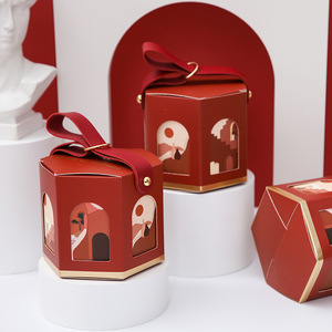 Custom Logo Portable Wedding Gift Companion Candy <b>Box</b> New Kraft Paper Creative Engagement Packaging - Product Image 2