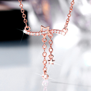 Collar con colgante de borla para mujer, elegante cadena de joyería para la clavícula - Product Image 6