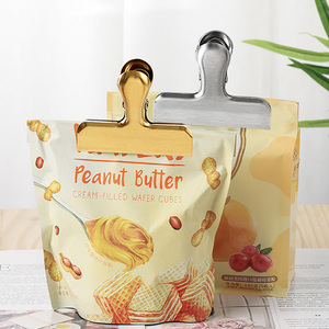 Clips de fermeture réutilisables en acier inoxydable doré pour sacs de café, de pommes de terre et autres sacs alimentaires - Product Image 1
