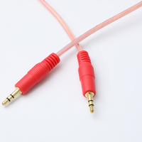Câble audio stéréo mâle vers mâle OEM Crystal 3.5mm Prise casque auxiliaire Câble audio vidéo 1RCA vers 1RCA vers TV Magnétoscope DVD