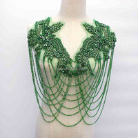 Frange de Luxe 3D Écologique à Paillettes de Cristal avec Motifs Strass pour Broderie à Coudre sur Vêtements