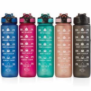Cheap Nice Outdoor Portable Hiking Sports Bpa Free 1000Ml 32 Oz Water Bottle With Handle and Straw - Product Image 1