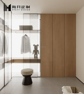 Armadi Moderni Compatti Bianchi HAIYUE, Guardaroba in Legno con Ante in Vetro, Cabina Armadio e Altri Sistemi di Organizzazione per Ripostiglio - Product Image 1