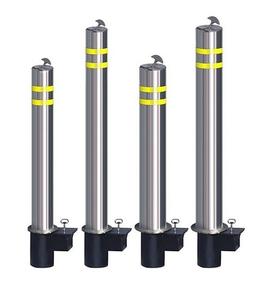 Specifiche delle linee guida per la spaziatura delle barriere stradali specifica paletti di parcheggio riflettenti mobili rimovibili con serratura in acciaio inossidabile - Product Image 1