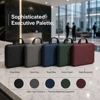 Boîte à documents ignifuge avec poignée portable, classeur à anneaux, pochettes transparentes, compartiments en maille et fermeture à glissière