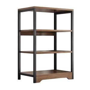 Modern <b>Industrial</b> Oak Metal 5-Tier Freestanding Waterproof Adjustable Kitchen Storage <b>Shelf</b> Pantry Organizer Rack for Food - Product Image 1