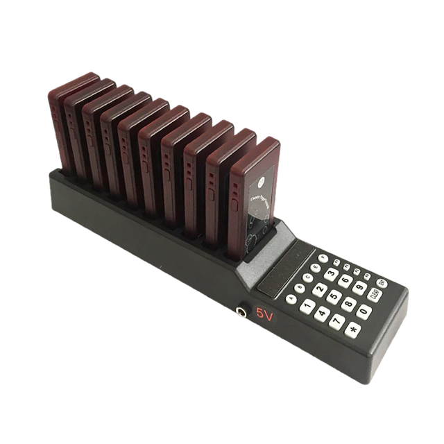 Wireless Coaster Pager Call System Multi-Channel Receiver Vibration  Ring Alert