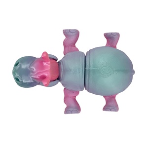 Figura de Hipopótamo Articulado Impresa en 3D con Ojos de Cristal, Decoración de Escritorio de Animal Móvil, Regalo Coleccionable - Product Image 3