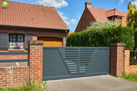 Portes de grille d'entrée de ferme largement utilisées à l'extérieur, conception de porte coulissante de tuyau 1.5m