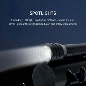 Двойной премиальный роскошный поводок для домашних животных на заказ: регулируемый нейлоновый выдвижной поводок для кошек и собак с подсветкой и держателем для пакетов для уборки за питомцами - Product Image 2