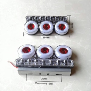 Faro Antinebbia a Tre Luci Rotonde 24V, Lampade di Avvertimento Universali per Camion e Rimorchi, Luci di Segnalazione e Freni Anti-Collostrazione - Product Image 3