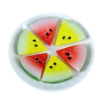 Realistische fruitdecoratie Kunstmatige watermeloenplakblokken Levensecht model Taart Huisdecoratie