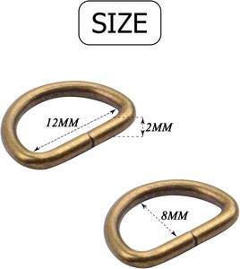 Bronagrand Pieces Inch Metal Bronze D Ring Buckles D Ring Loop For Handbag <b>Purse</b> Clothes DIY Accessories - Product Image 5