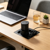Prise de table rétractable motorisée de vente chaude avec charge sans fil rapide pour meubles intelligents